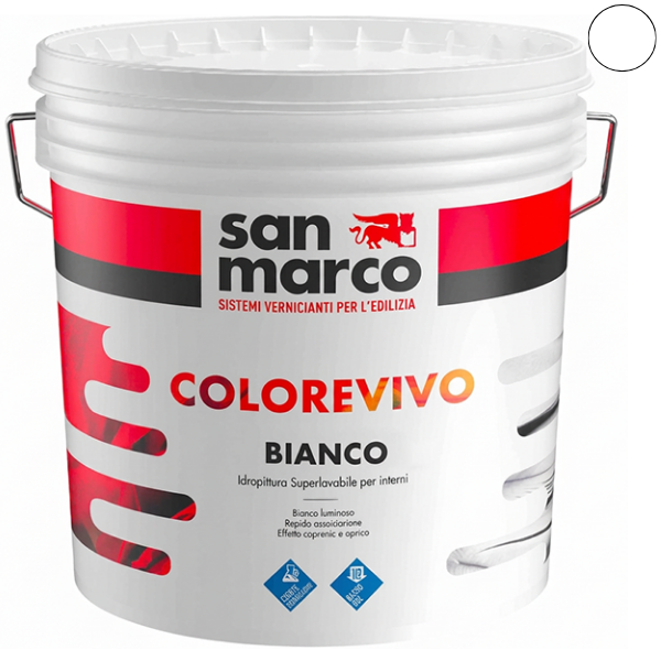 SAN Marco Colorevivo Biancovivo Idropittura Superlavabile - SAN MARCO